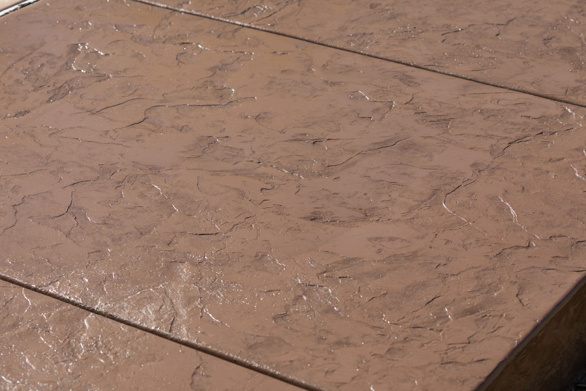 Freshly Poured and Textured Deck Cement